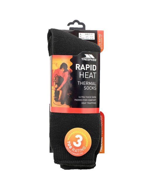 Trespass Black Togged Thermal Ski Socks for men