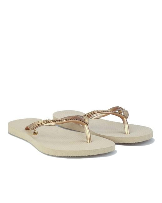 Havaianas Metallic Slim Metal Mesh Flip Flops