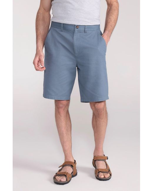 Mountain Warehouse Blue 'Woods' Chino Shorts Breathable Comfortable Regular Fit Cotton for men