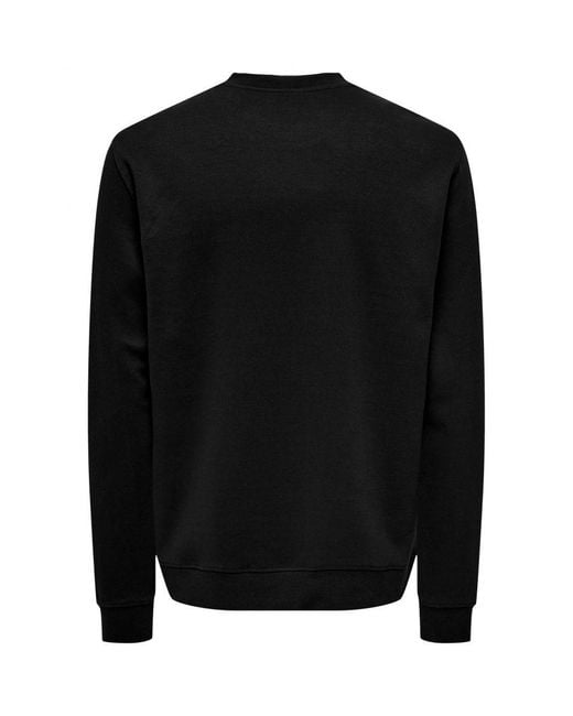 Only & Sons Sweatshirt in het Black voor heren