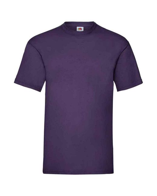 Fruit Of The Loom Purple Valueweight T-Shirt Cotton for men