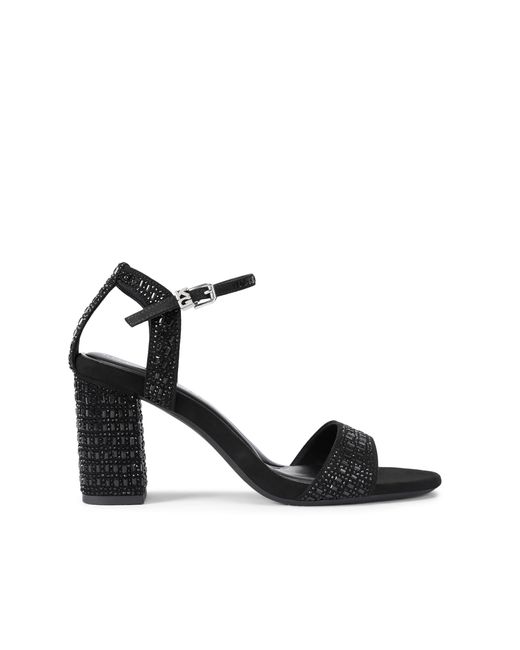 KG by Kurt Geiger Black Fleur Bling Sandals