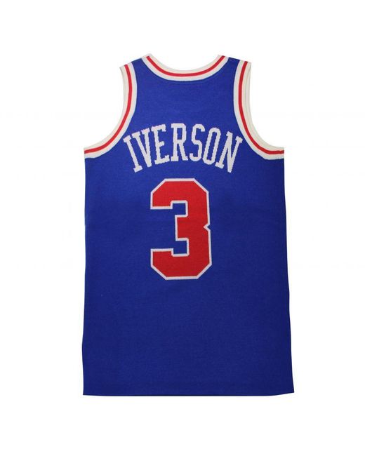 Mitchell & Ness Blue X Clot M&N Philadelphia 76Ers Knitted Jersey for men
