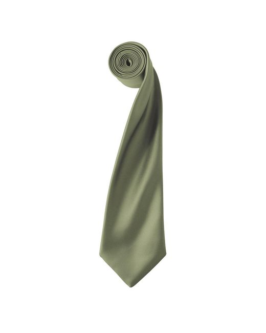 PREMIER Green Adult Colours Satin Tie