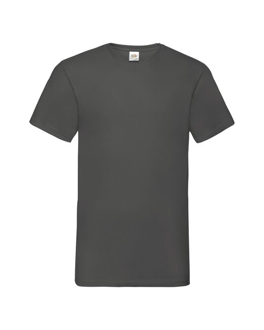 Fruit Of The Loom Valuegewicht V-hals, T-shirt Met Korte Mouwen. (licht Graphite) in het Gray voor heren