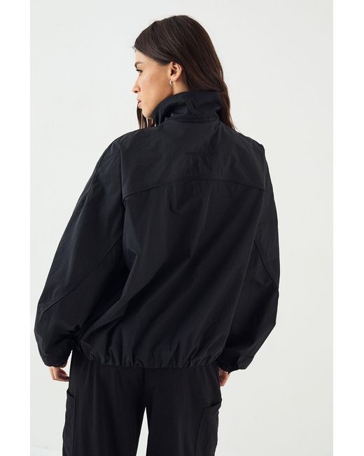 DSGN Studio Blue Nylon Zip Through Funnel Neck Track Jacket