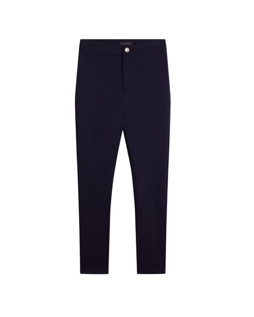 Ted Baker Blue Felinda Fly Front Stretch Leggings Viscose
