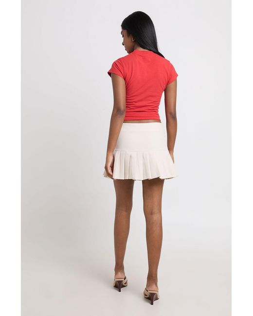 Boohoo Tailored Pleated Mini Skirt
