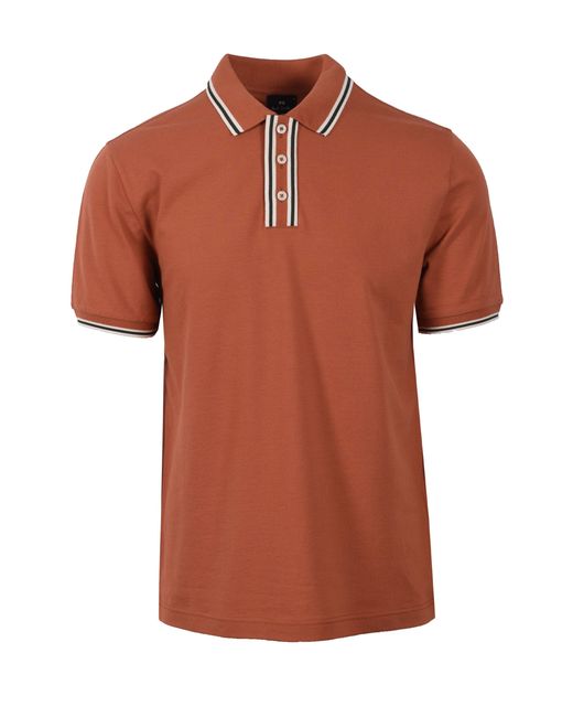 Paul Smith Orange Reg Fit Polo Shirt Cotton for men
