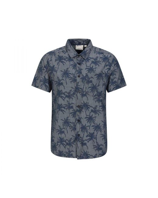 Mountain Warehouse Overhemd Met Korte Mouwen Voor Tropical (blauw) in het Blue voor heren