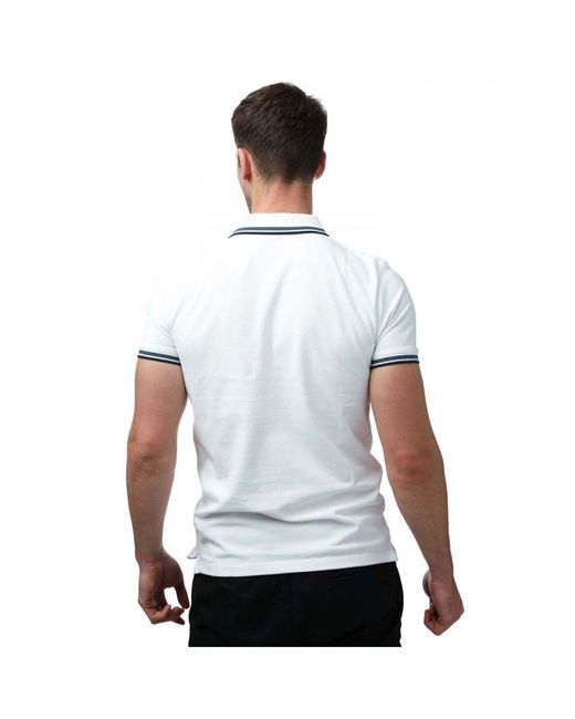 Timberland White Millers River Tipped Polo Shirt for men