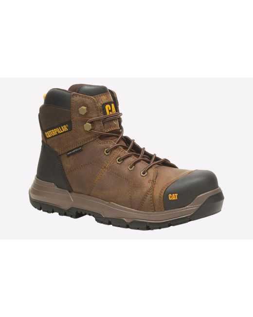 Caterpillar Safety Brown Crossrail 2.0 Waterproof Boots for men
