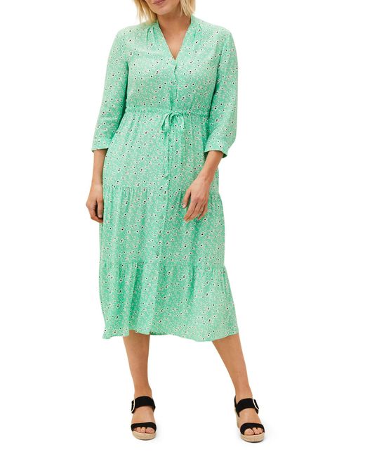 Phase Eight Green Diana Floral Midi Dress