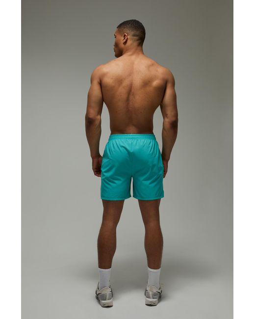 BoohooMAN Green Training Dept 5Inch Stretch Woven Short for men