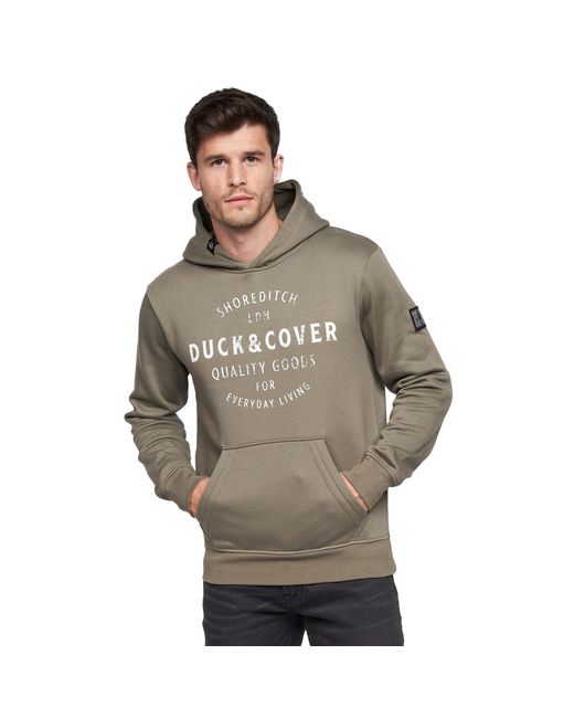 Duck and Cover Gray Stocktons Hoodie (Forest) for men