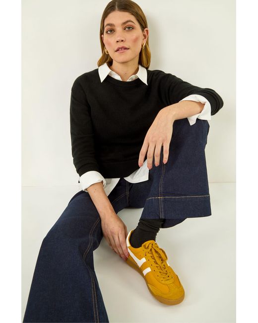Roman Black Pocket Stretch Flare Jeans