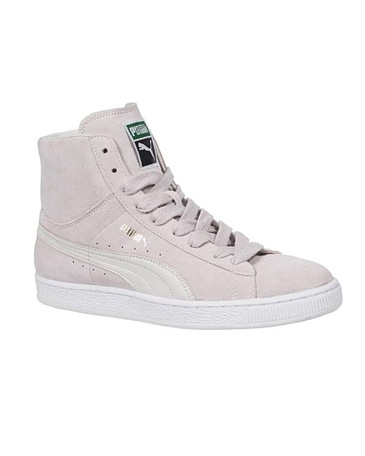 PUMA Gray Mid Classics Trainers Leather for men