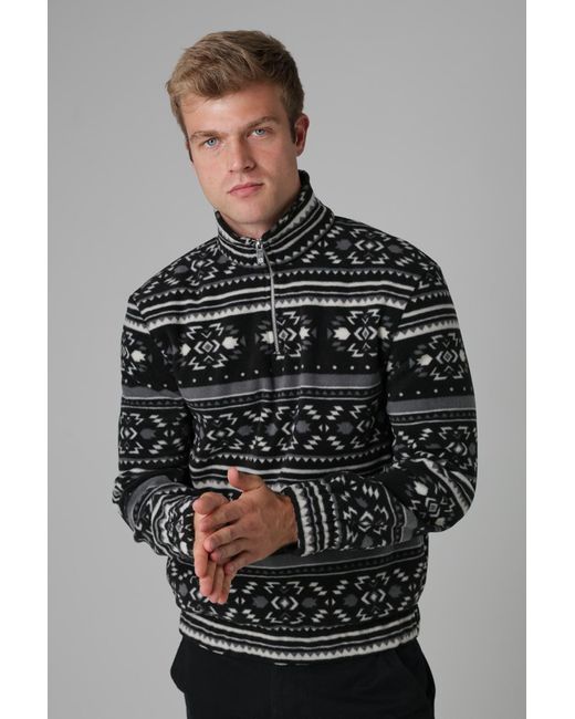 Nordam Gray Quarter Zip Funnel Neck Polar Fleece for men