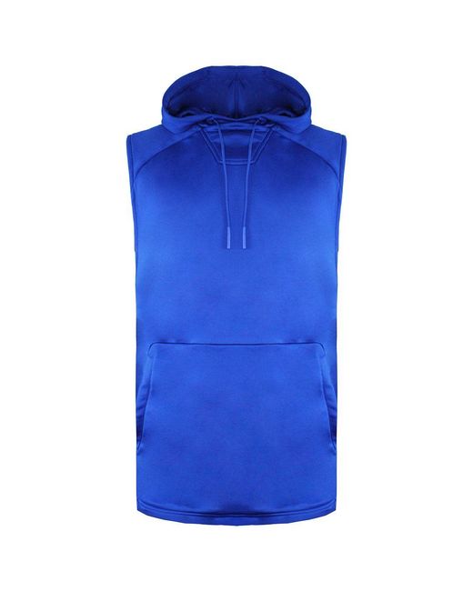 Under Armour Blue Curry Undrtd Sleeveless Loose Hoodie 1362000 400 for men