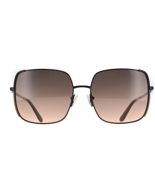 Guess Brown Rectangle Shiny Gradient Gu00194 Metal