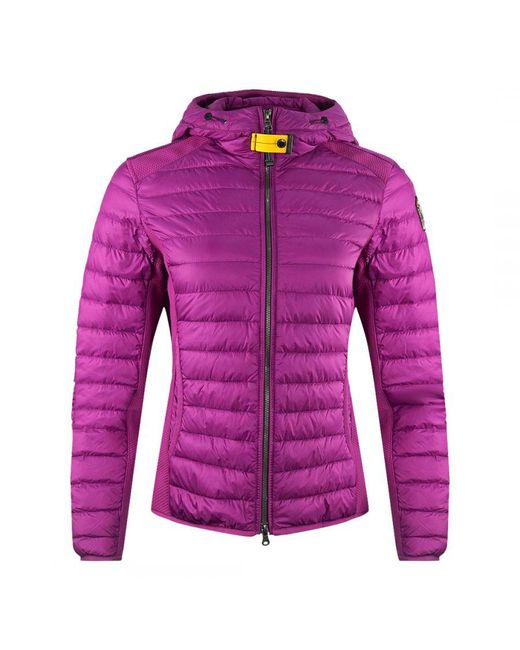 Parajumpers Purple Kym Deep Orchird Hooded Down Jacket Polyamide
