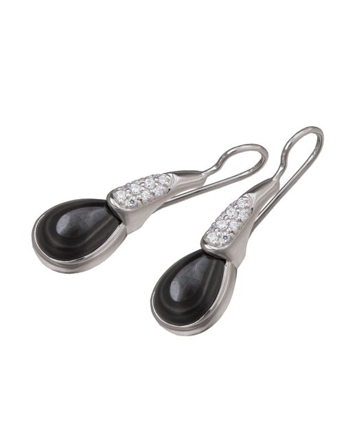 Orphelia Black 925 Sterling Drop Earrings