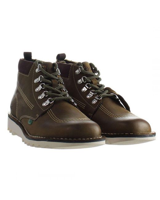 Kickers Brown Kick Hi Winterised Boots Leather for men