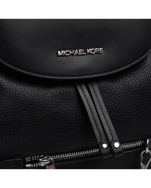 Michael Kors Black Jet Set Medium Grain Leather Backpack 35F1Sttb6L