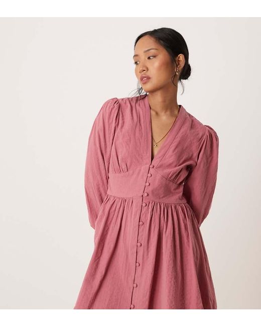 Nobody's Child Petite Red Nobody's Starlight Long Sleeve Mini Dress