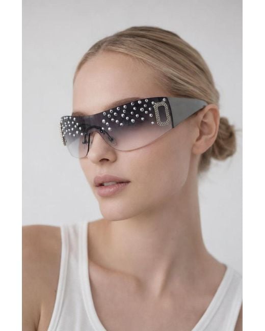 SVNX Blue Racer Diamante Sunglasses