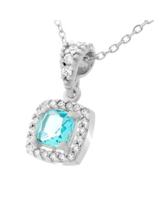 Orphelia Blue 'Faustine' 925 Sterling Chain With Pendant