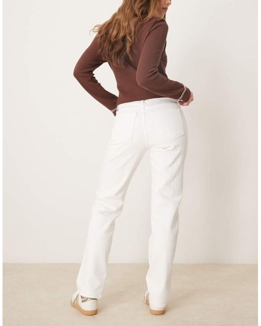 Abercrombie & Fitch Natural Mid Rise Straight Jeans