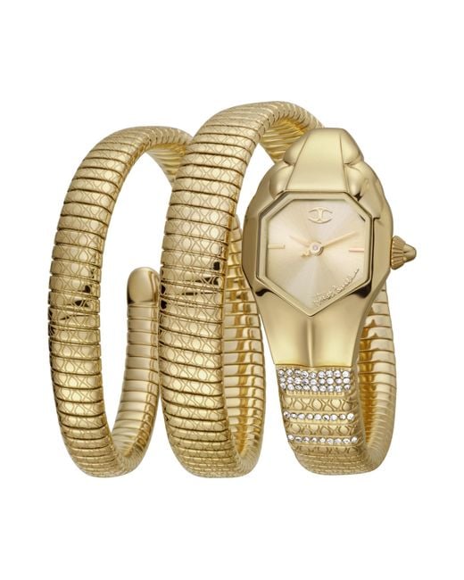 Just Cavalli Metallic Glam Evo 1 Champagne Dial Bracelet Watch