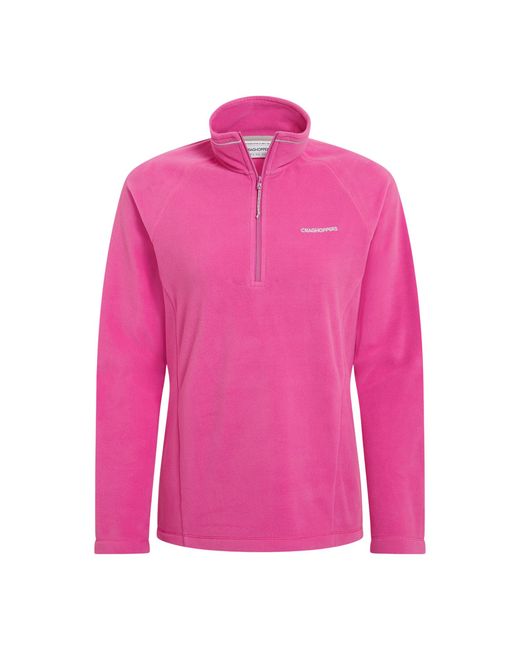 Craghoppers Pink Ladies Miska Vi Half Zip Fleece (Damask Rose)