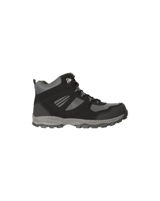 Mountain Warehouse Black Mcleod Wide Walking Boots (Jet) for men