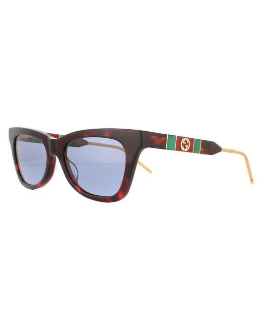 Gucci Brown Sunglasses Gg0598S 002 Dark Havana And