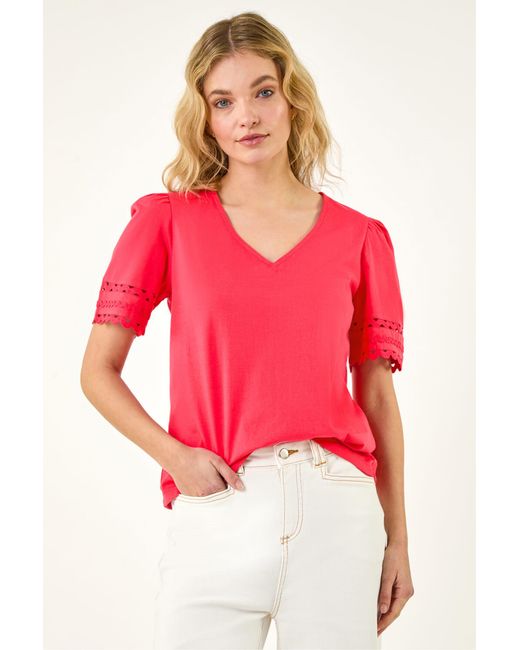 D.u.s.k Red Ric Rac Trim T-Shirt