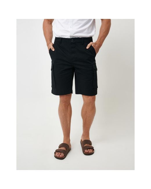Saltwell Black Solid Bermuda Shorts for men