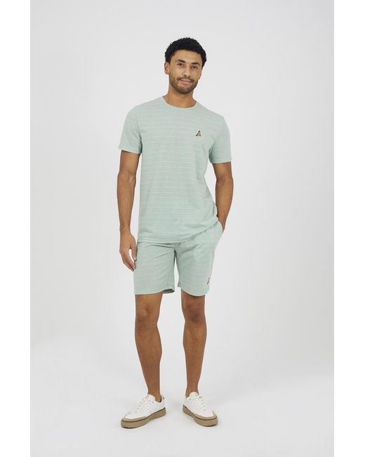Brave Soul Blue Jacquard Shorts for men