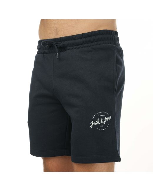 Jack & Jones Blue Arthur Jog Sweat Shorts for men