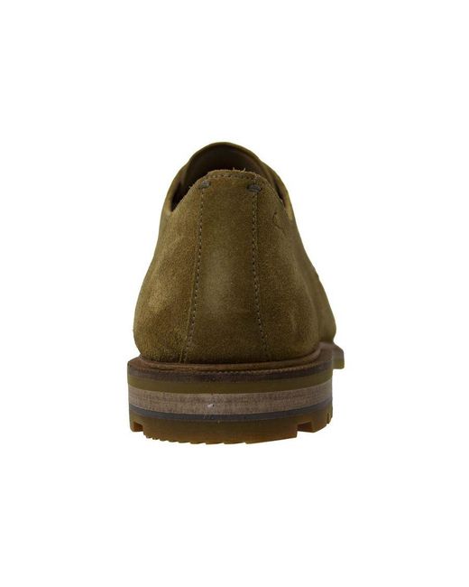 Clarks Black Foxwell Hall Dark Sand Shoes for men