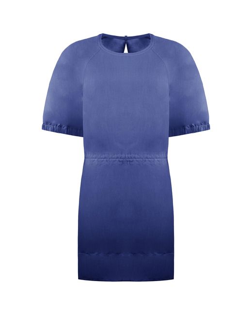 Sweaty Betty Blue Loren Poplin Mini Dress Lyocell