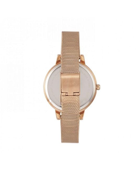 Simplify White The 5800 Mesh Bracelet Watch
