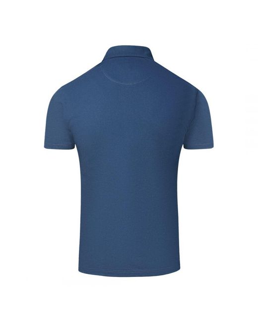 Aquascutum Blue Aldis London Logo Polo Shirt for men