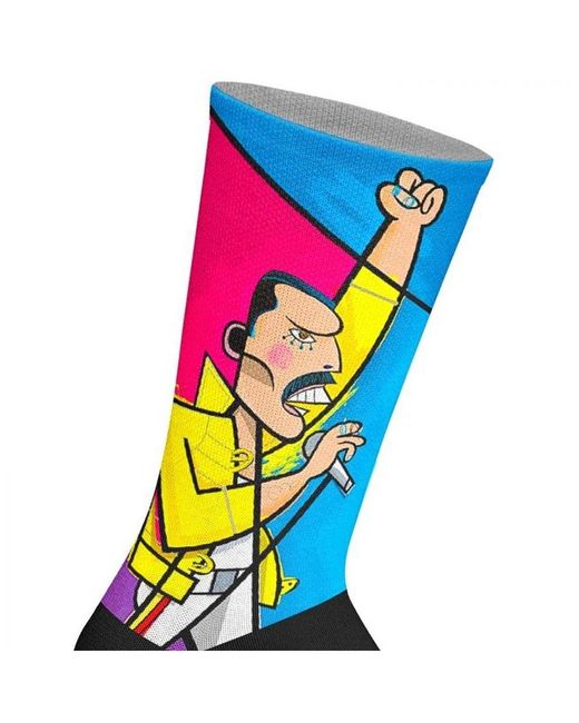 Jenes Socks Blue Elastic Printed Long