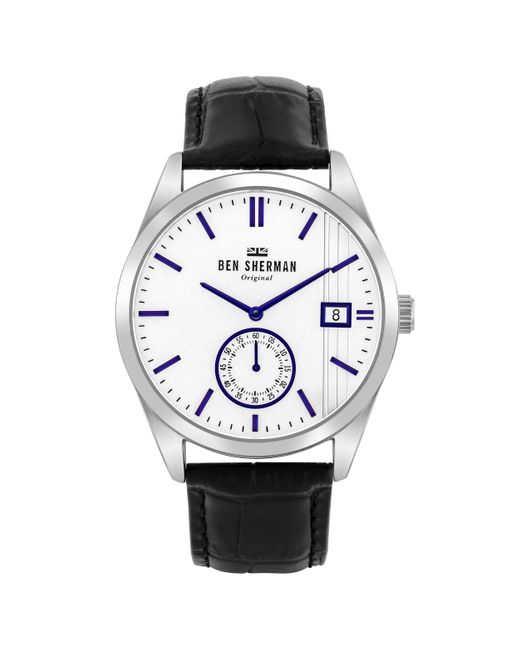 Ben Sherman Black Leather Watch for men