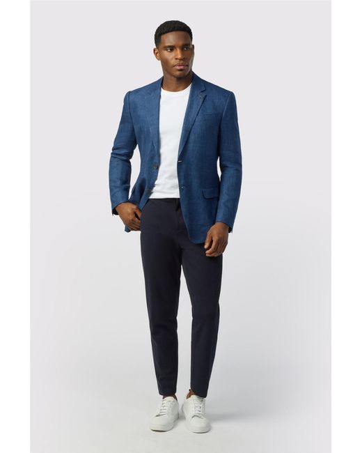 Ted Baker Blue Single Breasted Long Sleeve Two Button Tailored Suit Jacket for men