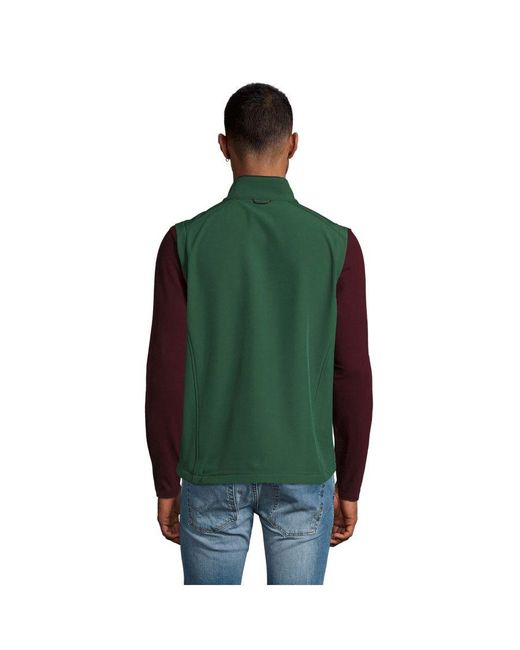 Sol's Green Rallye Soft Shell Bodywarmer Jacket (Bottle) for men