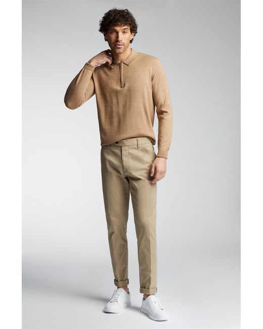 Limehaus Natural Tailored Suit Trousers for men