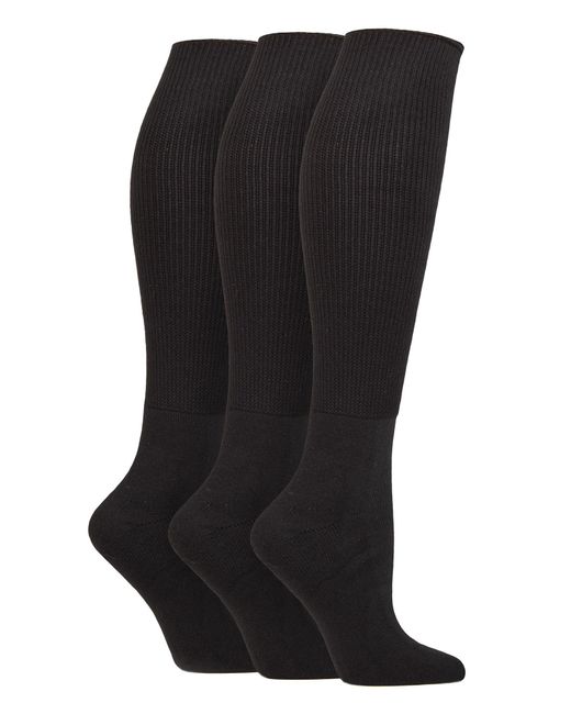 IOMI Black Knee High Diabetic Socks